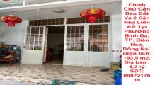 Chính Chủ Cần Bán Đất Và 2 Căn Nhà Liền Kề Tại Phường Bình Đa, TP.