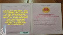 LÔ ĐẤT VỊ TRÍ ĐẸP -  GIÁ TỐT CHÍNH CHỦ Cần Bán Lô Đất Tại Tp Biên