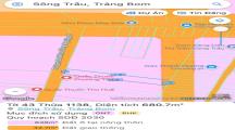 bán 680m² có 200m² đất thổ cư xã sông trầu ,trảng bom