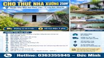 Cho Thuê 250m2 Nhà Xưởng Thuộc Nhà Thờ Phúc Lâm P.Hố Nai Cũ - 7 Triệu