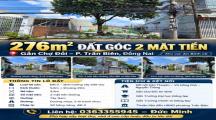 276m2 Đất Góc 2 Mặt Tiền Gần Chợ Đồi P.An Bình Cũ - 7.5 Tỷ