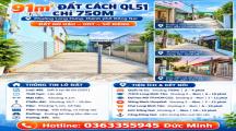 91m2 Đất Cách Ql51 P.Long Bình Tân Cũ 750m - 2.6 Tỷ