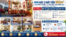 102m2 Nhà Góc 2 Mặt Tiền KDC Đinh Thuận P.Tân Hiệp - 8.3 Tỷ