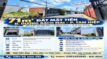 71m2 Đất Mặt Tiền Đ.Dương Bạch Mai P.Tam Hiệp - 3.6 Tỷ
