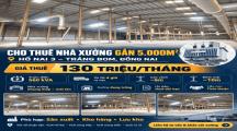 Cho Thuê 5000m2 Nhà Xưởng Hố Nai 3 Trảng Bom
